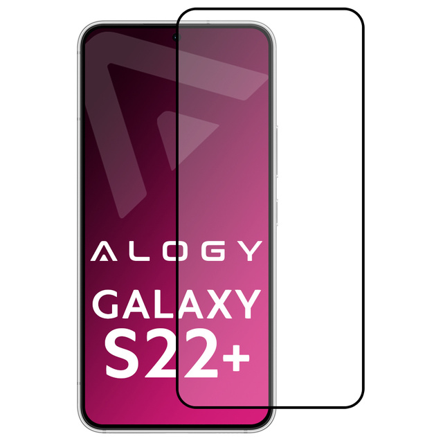 Alogy Szkło na ekran Full Glue case friendly do Samsung Galaxy S22 Plus Czarne