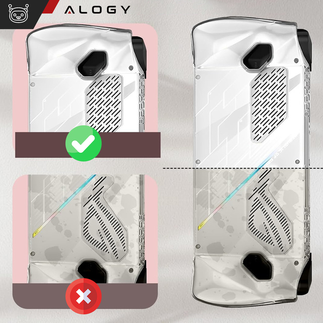 Alogy Etui do konsoli Asus Rog Ally Clear Case obudowa pokrowiec silikonowe nakładka przezroczyste