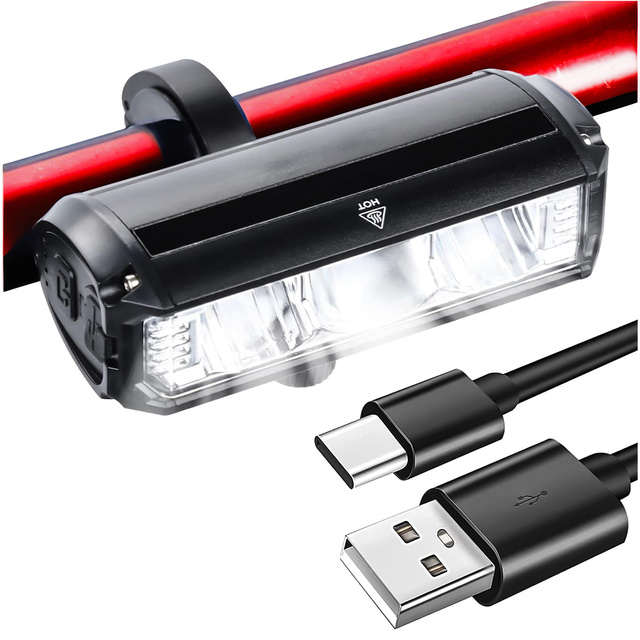 Alogy 610 Lampka rowerowa przednia halogen LED światło oświetlenie roweru na przód rower kierownicę Mocna 900lm czarna