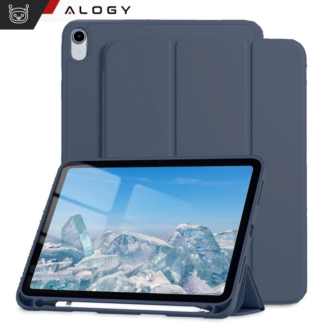 Etui do Apple iPad 10gen. 10.9" 2022 / A16 11gen. 11" 2025 obudowa na tablet Alogy Smart Case Pencil Holder Granatowe