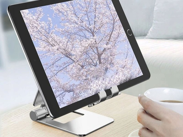 Podstawka uchwyt na biurko stojak na tablet telefon 12" Alogy Srebrny