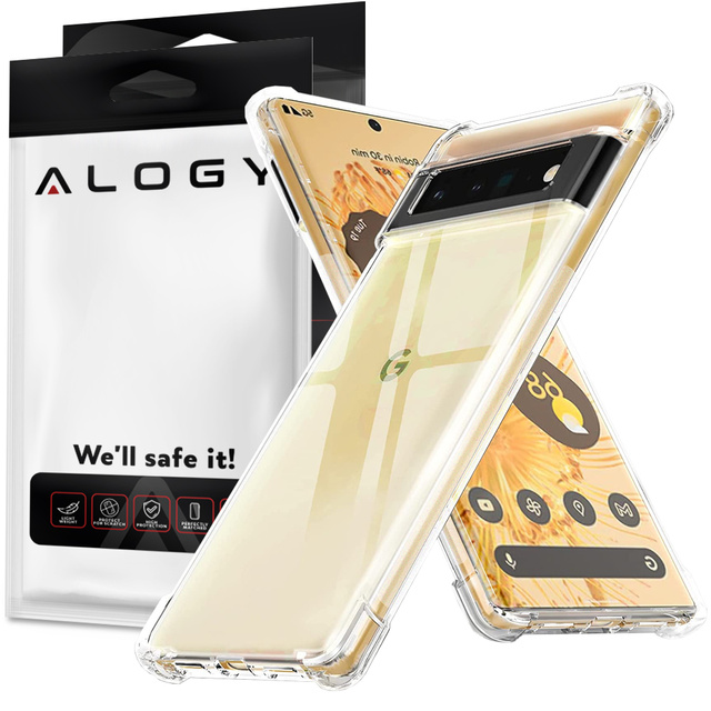Alogy Etui na telefon pancerne ShockProof do Google Pixel 6 Pro Przezroczyste