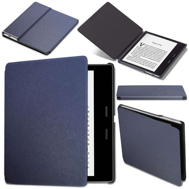 Alogy Etui na czytnik Slim Leather do Kindle Oasis 2/3 granatowe
