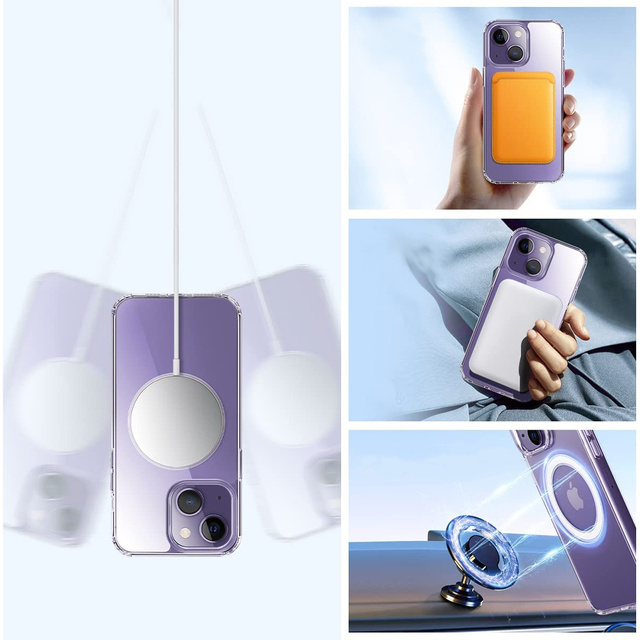 Alogy Etui do telefonu Ultra Slim Mag do ładowarek Qi do Apple iPhone 14 Plus Przezroczyste
