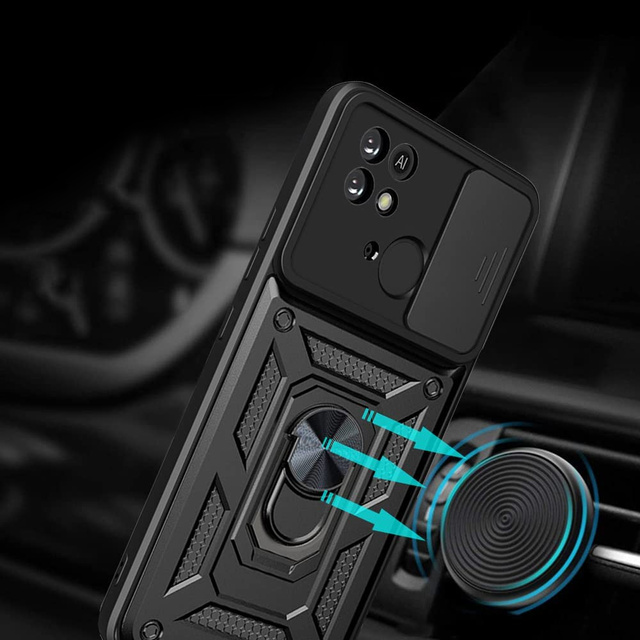 Alogy Camshield Stand Ring Etui na telefon z osłonką na aparat do Xiaomi Redmi 10c