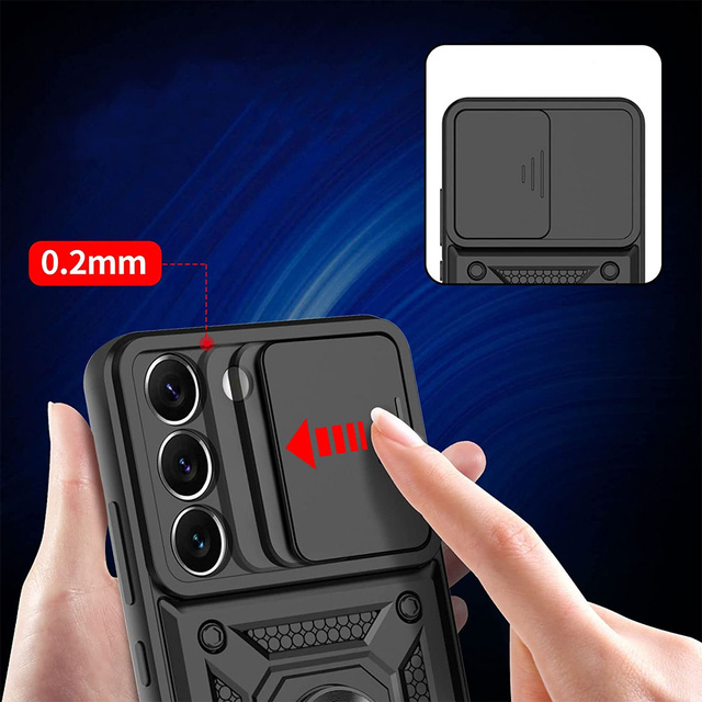 Alogy Camshield Stand Ring Etui na telefon z osłonką na aparat do Samsung Galaxy S23 Plus