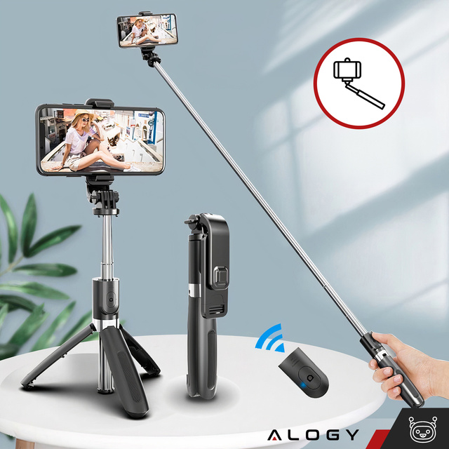 Alogy Uchwyt do telefonu aparatu GoPro Selfie Stick Tripod Bluetooth