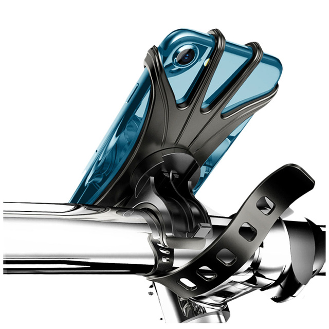Alogy Uchwyt rowerowy Spider TPU Bike Holder do telefonu Silikonowy na rower motor hulajnoga quad Czarny