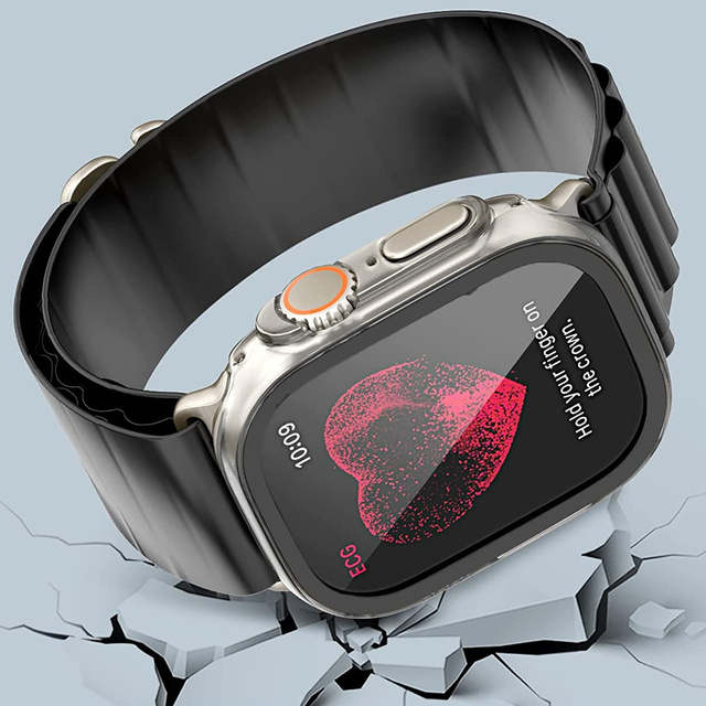 Alogy Classic Case Etui ochronne 2w1 nakładka z szkłem do Apple Watch Ultra 49mm Przezroczyste