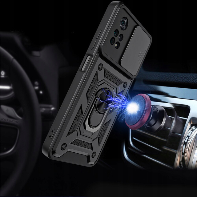 Alogy Etui na telefon Camshield Stand Ring z osłonką na aparat do Xiaomi Poco X4 Pro 5G