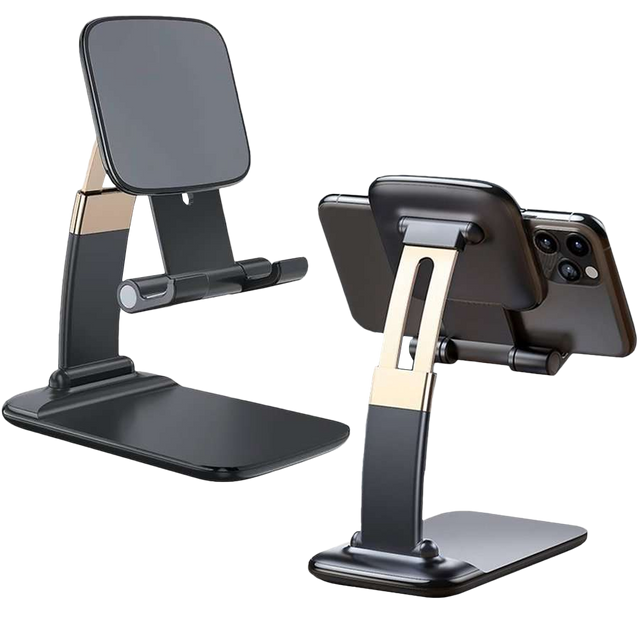  Alogy Regulowany stojak uchwyt podstawka na biurko do telefonu Czarny