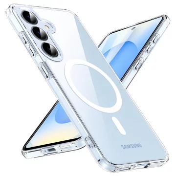 Etui do Samsung Galaxy S25 obudowa ochronna na telefon Alogy HybridMag™️ Case do MagSafe Przezroczyste