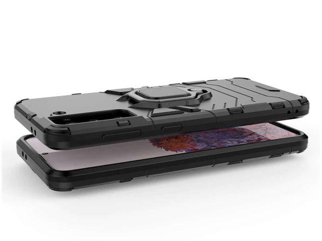 Alogy Etui na telefon Stand Ring Armor do Samsung Galaxy S21 Plus czarne