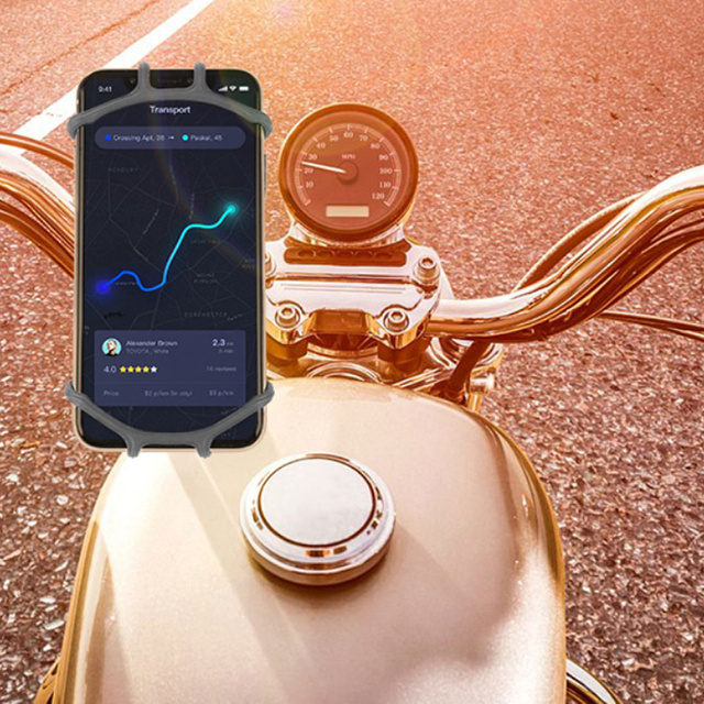 Alogy Uchwyt rowerowy Spider TPU Bike Holder do telefonu Silikonowy na rower motor hulajnoga quad Czarny