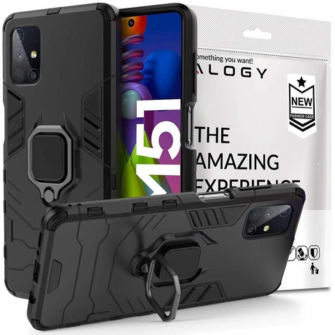 Alogy Etui na telefon Stand Ring Armor do Samsung Galaxy M51 czarne