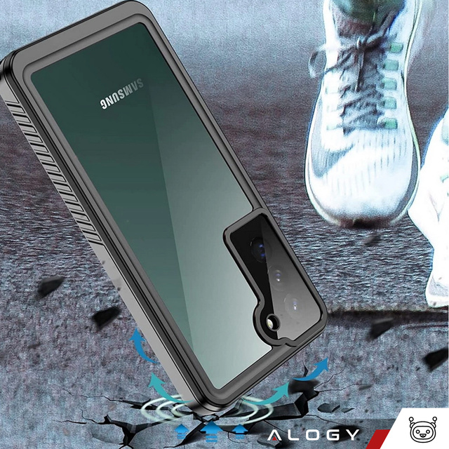 Alogy Etui wodoodporne do Samsung Galaxy S23 360 Pancerne Armor IP68 ze smyczką Czarne