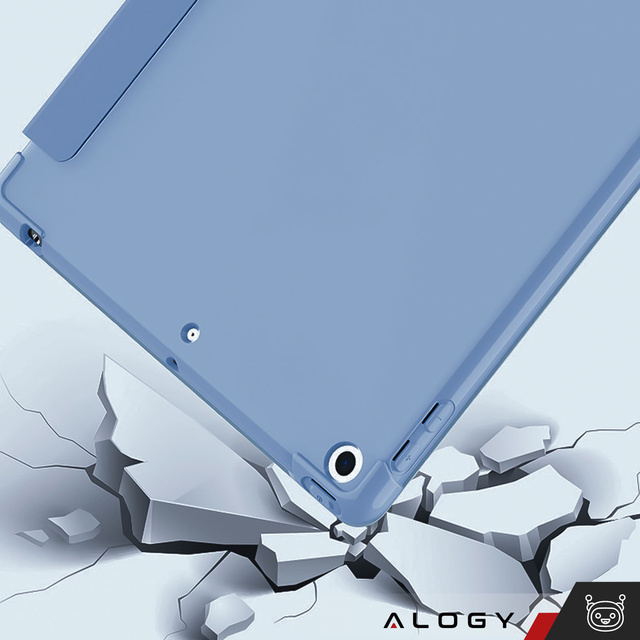 Alogy Etui na tablet Cheap Book Cover TPU + Pencil Space do Apple iPad 10.2 7/8/9Gen 2019/2020/2021 Niebieskie