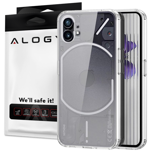 Alogy Etui ochronne na telefon obudowa Hybrid Case do Nothing Phone 1 Przezroczyste