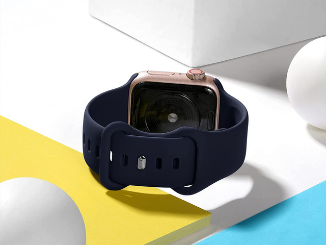 Alogy Sportowy pasek do smartwatcha gumowy do Apple Watch 42/44/45/49mm Granatowy