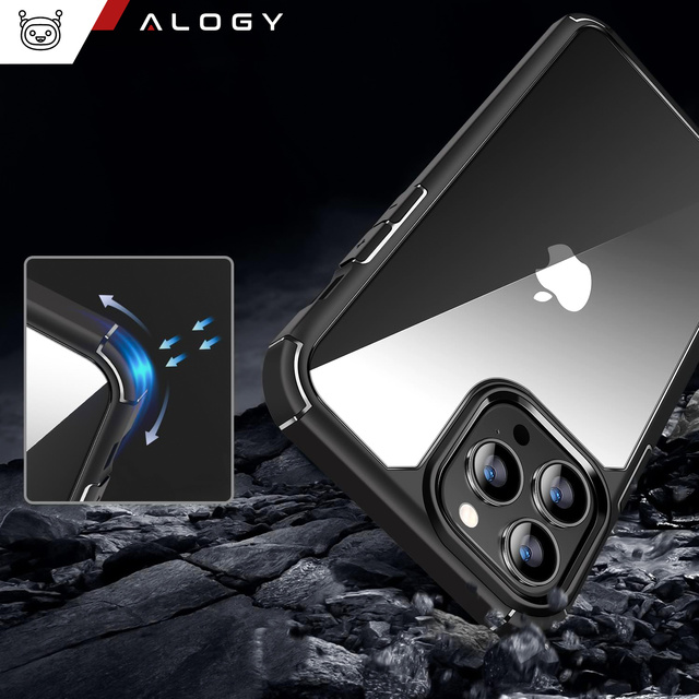Alogy Hybrid Case Etui pancerne + 2x Szkło na ekran + 2x obiektyw do Apple iPhone 14 Pro Max Zestaw 5w1