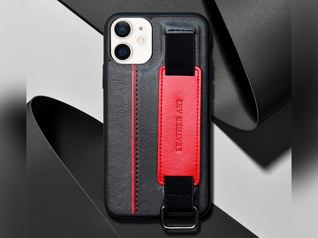 Alogy Etui na telefon obudowa Leather Case do Apple iPhone 12 Mini Czarne