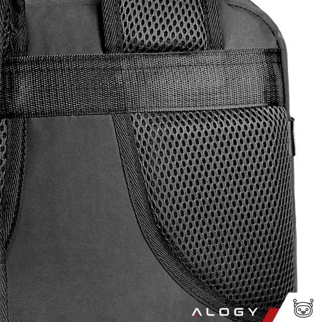 Plecak na laptopa tablet męski damski podróżny na walizkę do biura podróży Unisex 45x30x20cm Alogy Czarny
