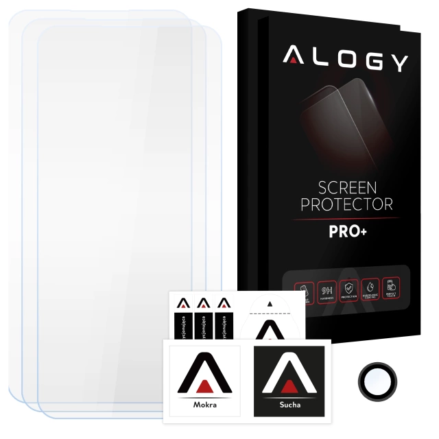 3x Szkło hartowane na ekran + szkło na obiektyw do Apple iPhone 16e ochronne szkiełko na ekran i aparat 9H Alogy GlassGuard Pack™️ zestaw szkieł ochronnych