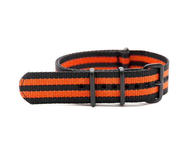 Alogy Pasek do zegarka nylon strap do Huawei Watch GT 2 Pro 22mm Pomarańczowo-czarny