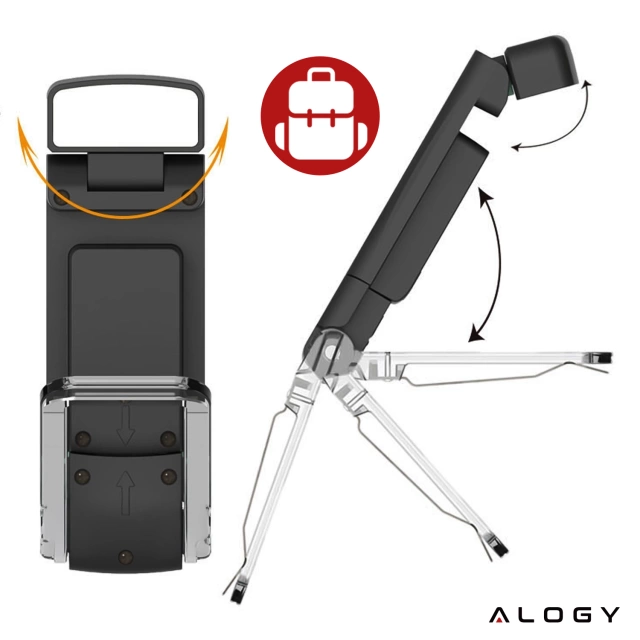 Lampka LED do czytania Alogy Clip Lamp Lampa z klipsem do książki ładowana Czarna