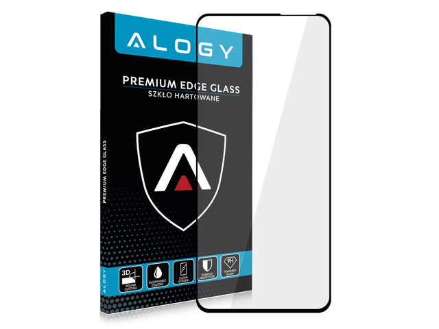Alogy Szkło na ekran Full Glue case friendly do Xiaomi Redmi Note 9T Czarne
