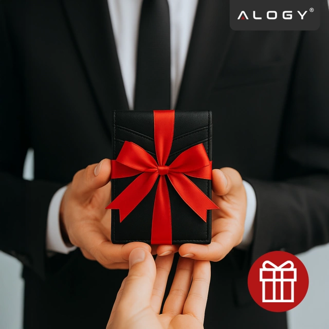 Portfel RFID Etui ochronne blokujące sygnał na karty dokumenty Alogy Small męski damski Wallet Czarny