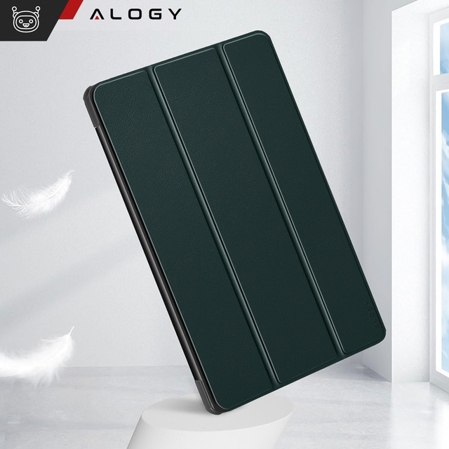 Etui do Lenovo Tab K11 / K11E 11” M11 10.95" TB330FU / TB330XU / TB331FC Book Case Cover z klapką obudowa futerał pokrowiec Alogy Zielone + Szkło + Rysik