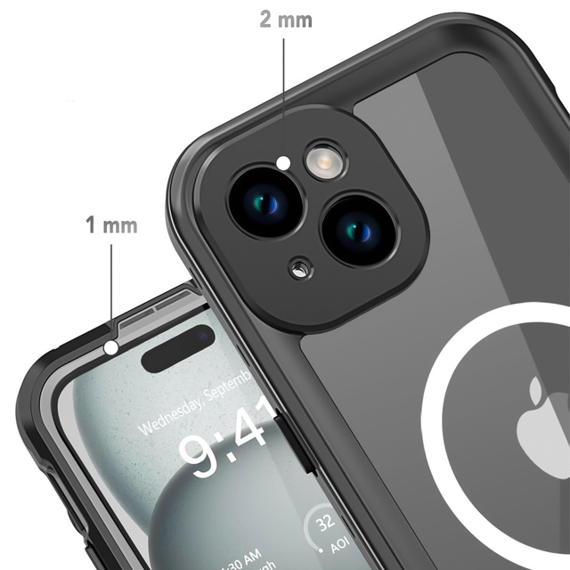 Etui do Samsung Galaxy S24 pancerne obudowa + folia na ekran hydrożelowa Case 360 Defense Pro Alogy czarne