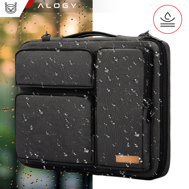 Alogy Torba Etui na MacBooka, laptopa, tableta 15.6" z paskiem na ramię Czarna