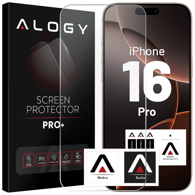 Etui do Apple iPhone 16 Pro obudowa Alogy MagSafe LuxeShield™ Case z ochroną obiektywów do MagSafe Graphite Black + szkło hartowane