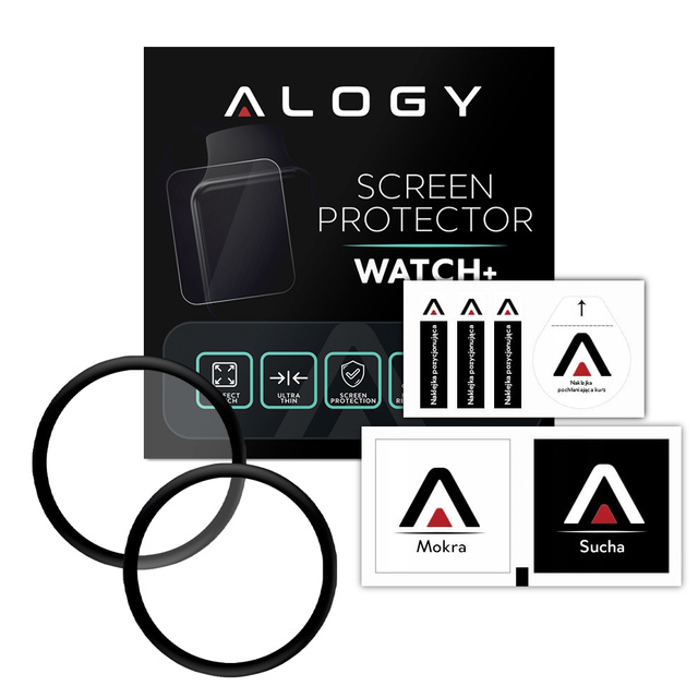 Alogy 2x Szkło na smartwatch elastyczne 3D do Huawei Watch GT 3 42mm Black