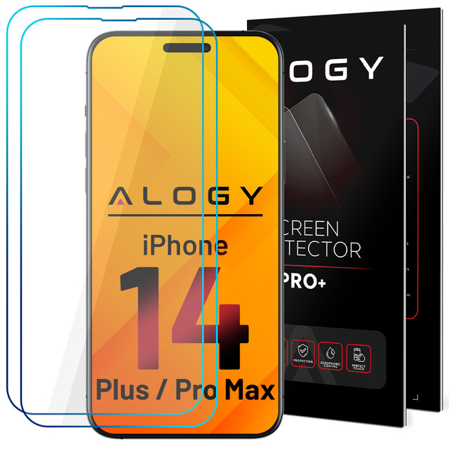 Alogy 2x Szkło hartowane do telefonu na ekran do Apple iPhone 14 Plus/ 14 Pro Max