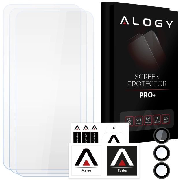 3x Szkło hartowane na ekran + szkło na obiektyw do Samsung Galaxy S24 FE ochronne szkiełko na ekran i aparat 9H Alogy GlassGuard Pack™️ zestaw szkieł ochronnych