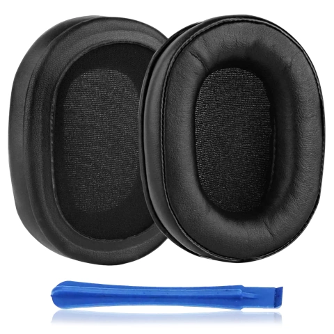 Nauszniki 2x wymienne pady gąbki do słuchawek do AUDIO-TECHNICA ATH-MSR7 ATH-M50x Czarne + urządzenie do demontażu
