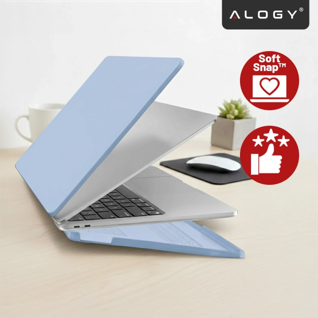 Etui do Apple MacBook Air 13 / 13.3" 2018–2021 (M1 A2337/A2179/A1932) – elastyczna, matowa obudowa ochronna, lekka i odporna – Alogy AirGuard™ Lawendowy
