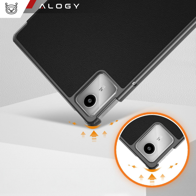 Etui do Lenovo Tab K11 / K11E 11” M11 10.95" TB330FU / TB330XU / TB331FC Book Case Cover z klapką obudowa futerał pokrowiec Alogy Czarne + Szkło + Rysik