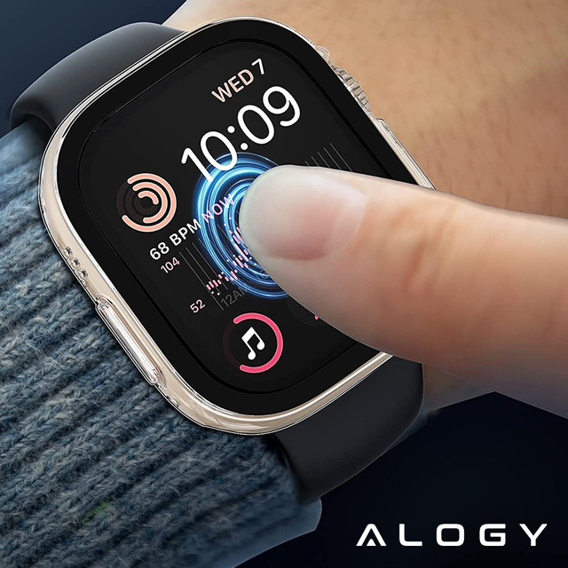 Alogy Classic Case Etui ochronne 2w1 nakładka z szkłem do Apple Watch Ultra 49mm Przezroczyste