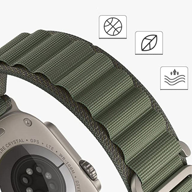 Alogy Pasek nylonowy Sport Strap do zegarka do Apple Watch 4/5/6/7/8/SE/Ultra (42/44/45/49mm) Zielony
