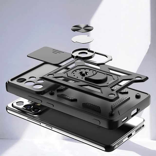 Alogy Camshield Stand Ring Etui na telefon z osłonką na aparat do Samsung Galaxy A73 / A73 5G
