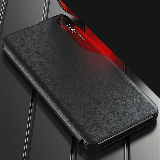 Alogy Etui na telefon z klapką portfel skórzany Smart View Cover do Xiaomi Redmi Note 10 Pro