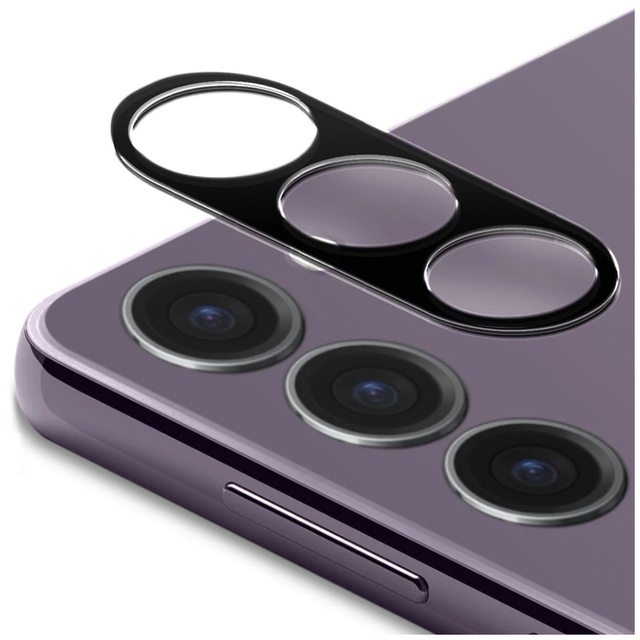 Alogy Metal Lens Metalowa osłonka do Samsung Galaxy S24+ Plus ochronna na wyspe aparat obiektyw Czarna
