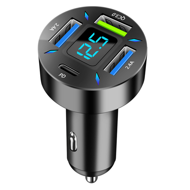 Alogy Ładowarka samochodowa Car Charger 66W 3xUSB 1xUSB-C Type C Szybkie ładowanie Quick Charge QC 3.0 PD