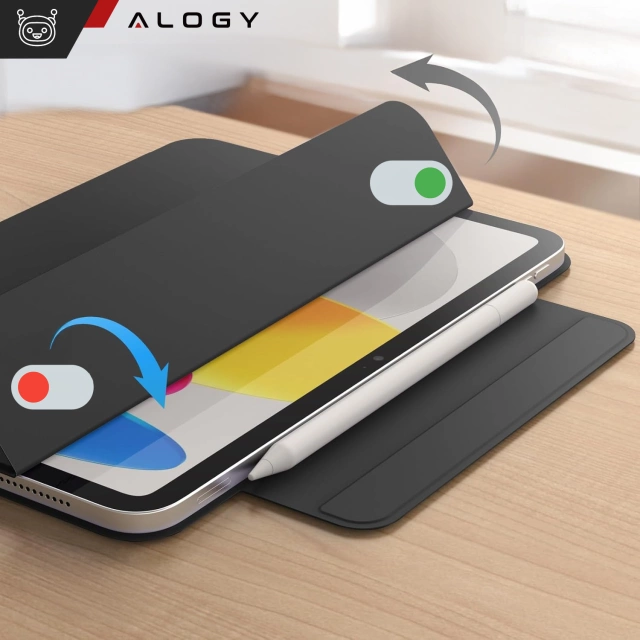 Etui magnetyczne 360 do Apple iPad 10.9" gen 10 Alogy Magnetic 360 Case obudowa ochronna na tablet Czarne