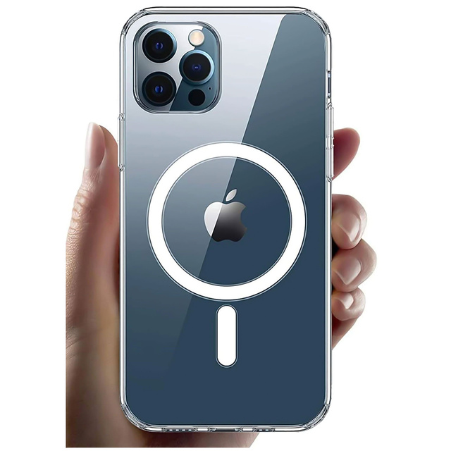 Alogy Etui na telefon do iPhone 15 Pro Hybrid Case do MagSafe magnetyczne Przezroczyste