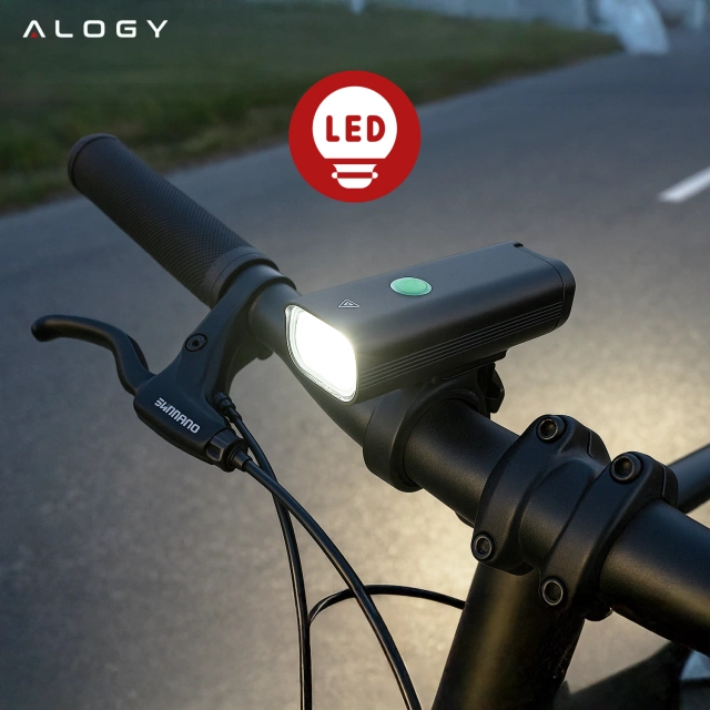 Lampka rowerowa przód LED przednia światło roweru 800LM 1800mah oświetlenie wodoodporna światełko na rower czarna